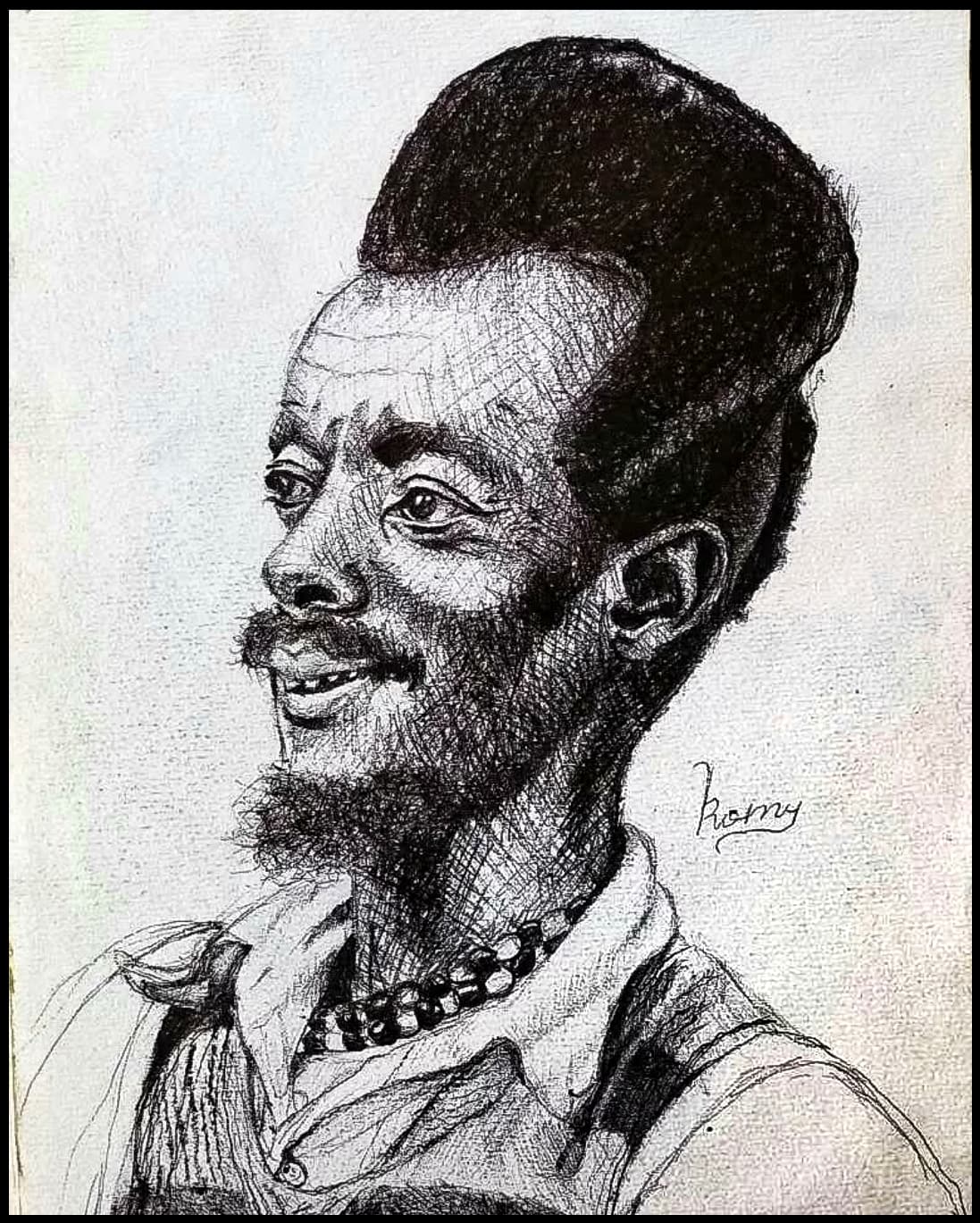 Artwork: Chef SEMUGISHA' s sketch portrait by Fred Komayombi