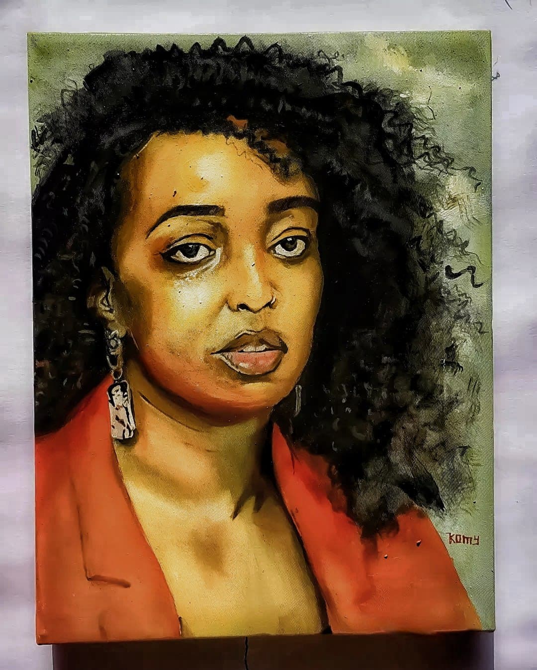 Artwork: Commissioned portrait by Fred Komayombi