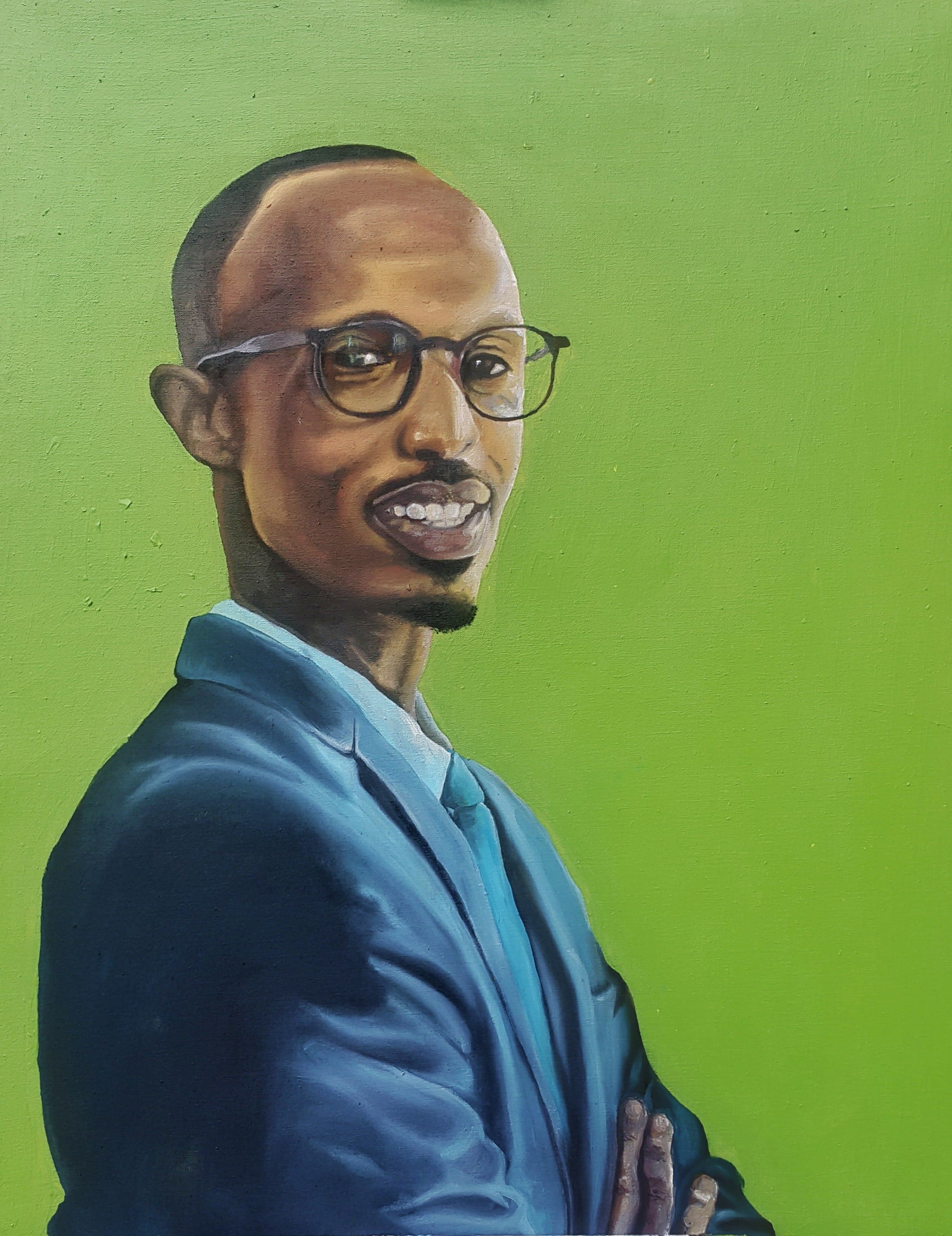 Artwork: Commissioned portrait by Fred Komayombi